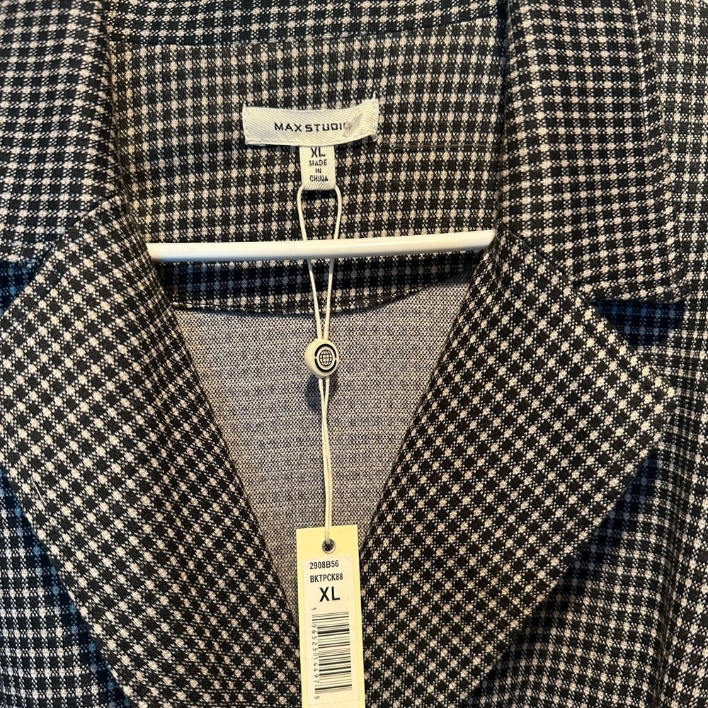NWT Max Studio Blazer Houndstooth Dress with Tie Belt Women’s Size XL - Picture 4 of 8
